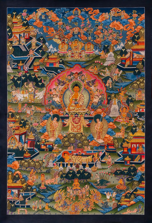 Life of Buddha Masterpiece Thangka