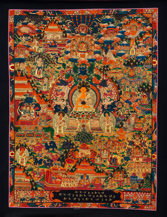 Life of Buddha Thangka