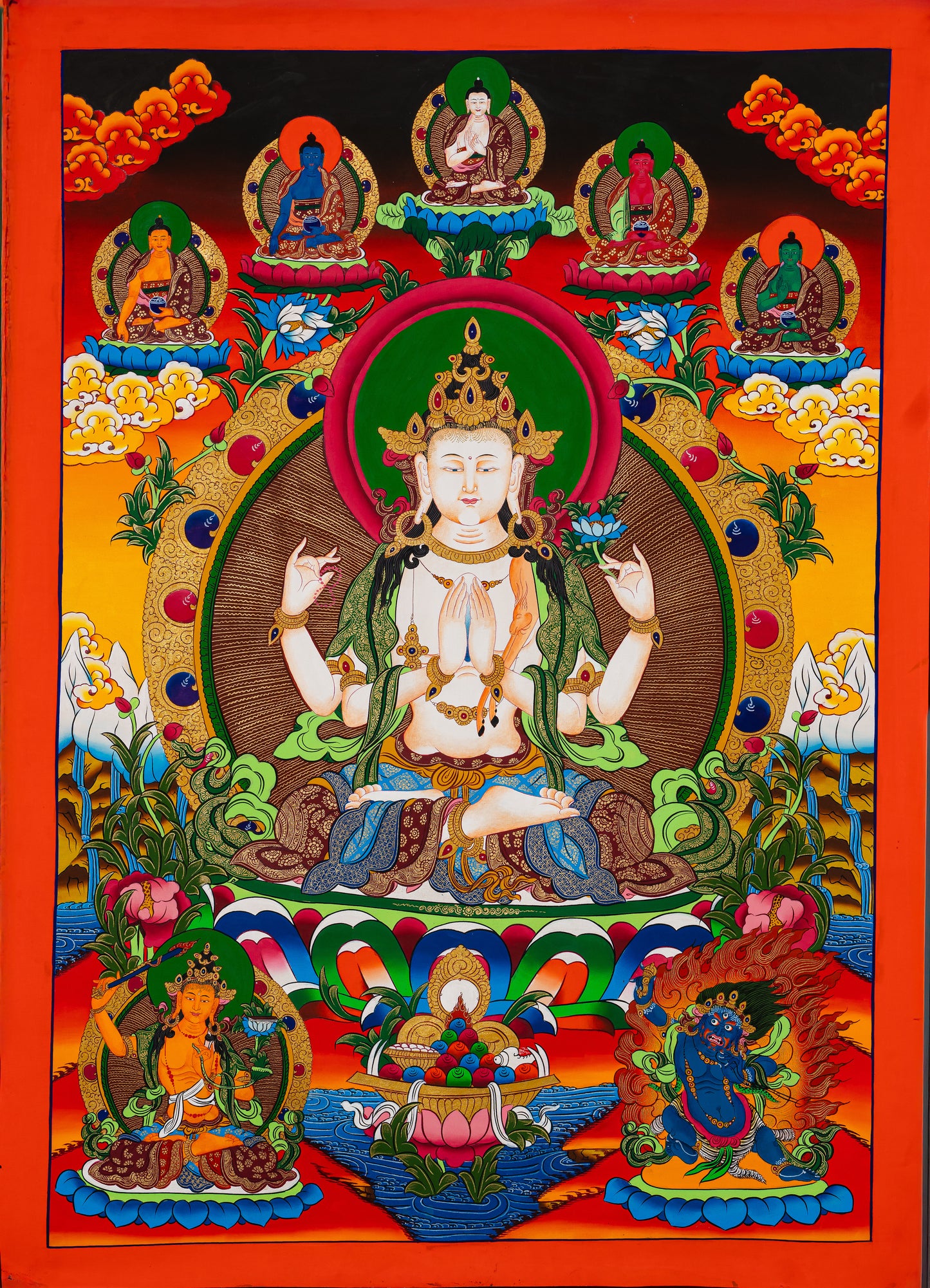 White Jhambala Thangka